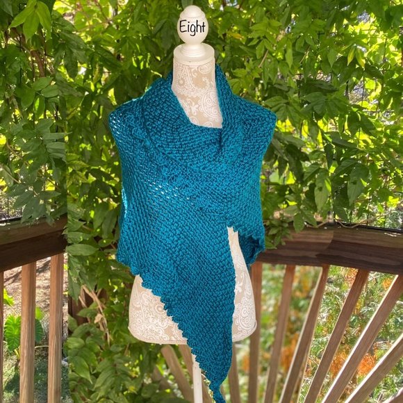 SOLD Handmade crocheted shawl shrug sweater. #8 - Picture 1 of 5